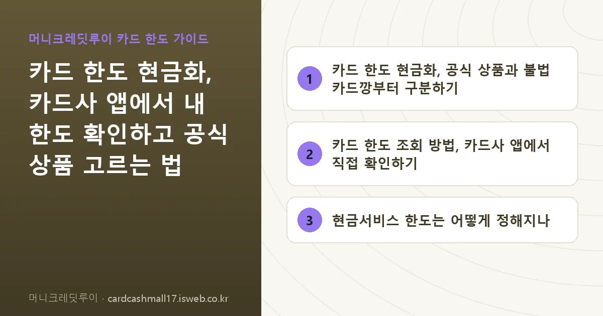 머니크레딧루이 핵심 내용을 정리한 요약 카드